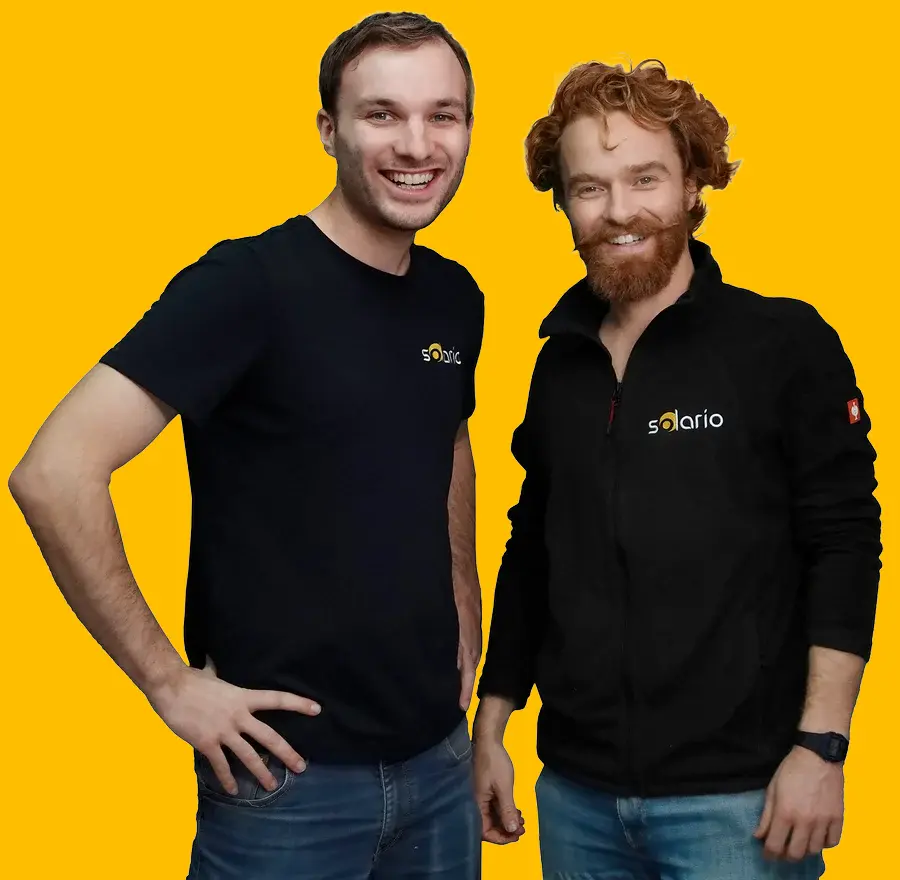 Gerrit Schelter (links) und Dr.-Ing. Lennart Schelter (rechts), Gründer der Solario GmbH